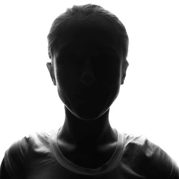 a silhouette of a woman