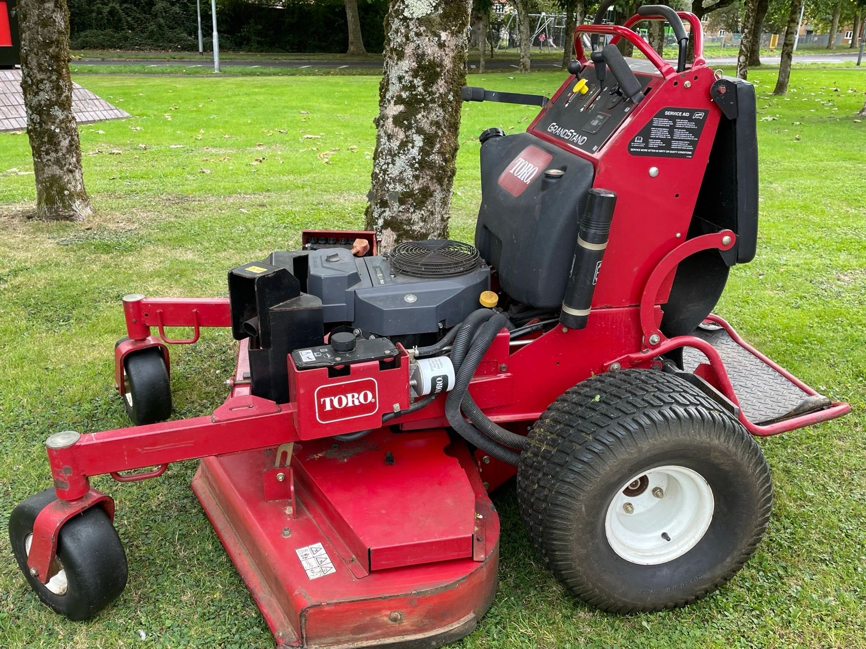 Toro grandstand commercial mowing machine.