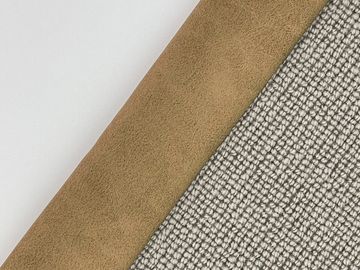 Close-up of three textured surfaces in white, tan, and gray.