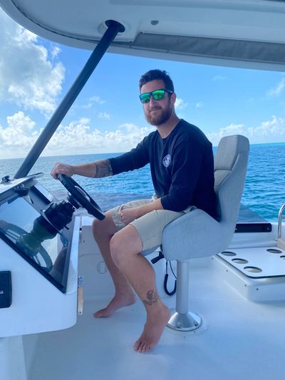 man driving Yacht