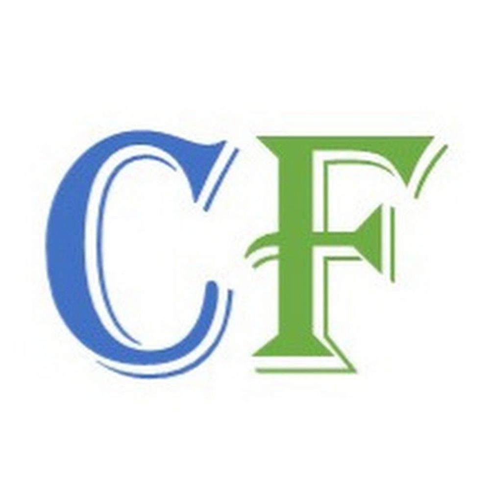Logo with stylized blue 'C' and green 'F' letters on white background.