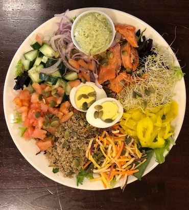 Keto friendly organic salad bowls