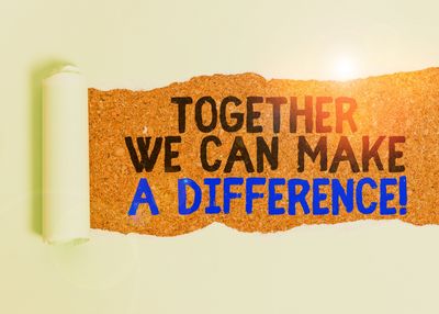 Together We Can Make A Difference