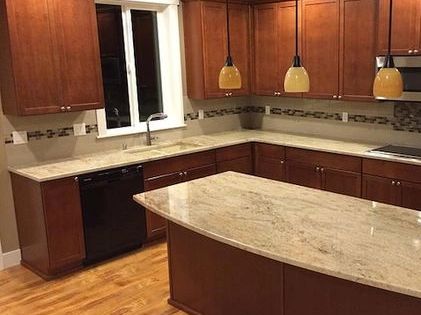Beige Granite stone, italian Carrara Marble stone, Brazilian Quartzite stone for kitchen benchtop