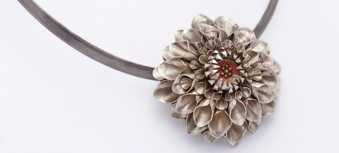 Girl Meets Joy Jewelry sterling silver Dahlia pin/pendant