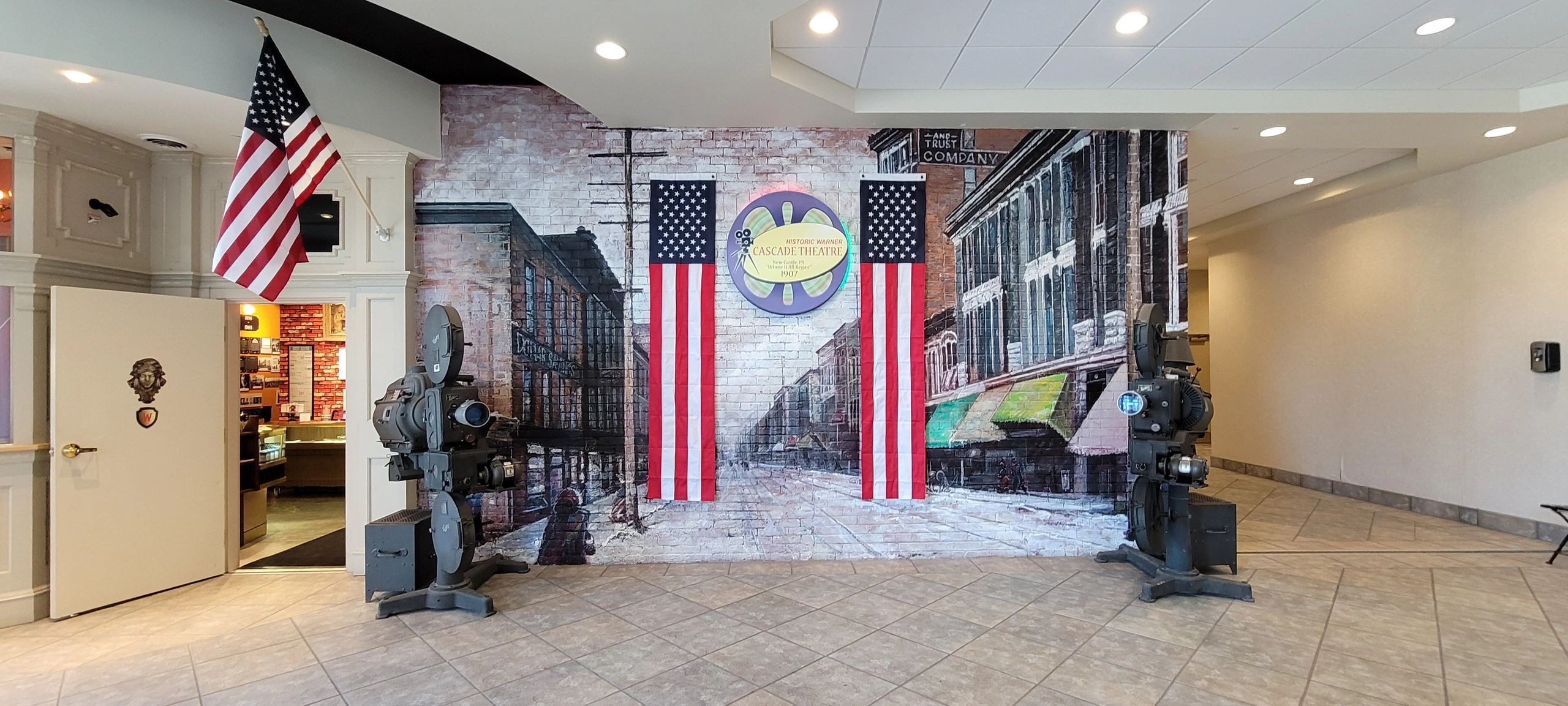 Our Museum Entrance features a painting by local artist, Ken Cole. It represents the appearance of W