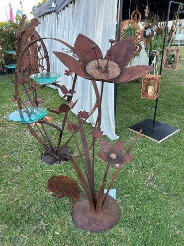 Custom made metal flowers