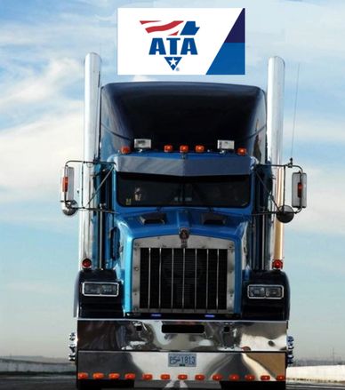 a blue semi truck driving down a highway, a digital rendering by Arturo Rivera, reddit contest winn