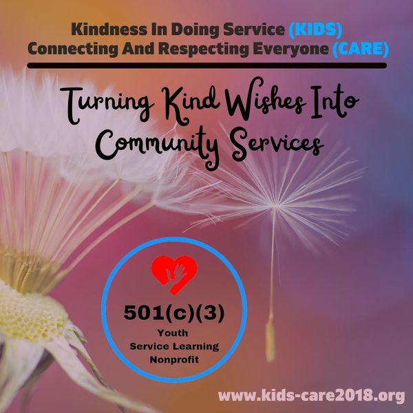 KIDS CARE.  KINDNESS IN DOING SERVICE.  CONNECTING AND RESPECTING EVERYONE.