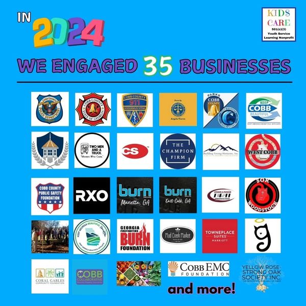 KIDS CARE engaged 35 local businesses in the year 2024.