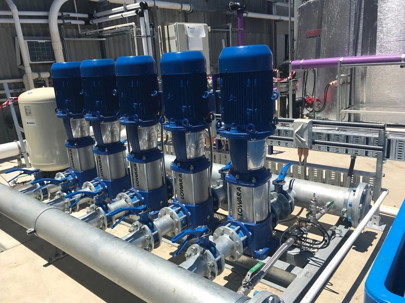 Electrical equipment including pumps or machinery.