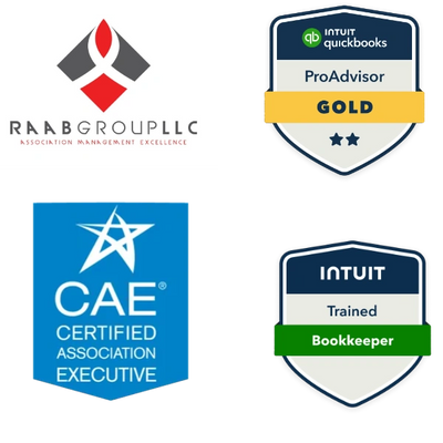 Blue shield with white star and text 'CAE Certified Association Executive'.