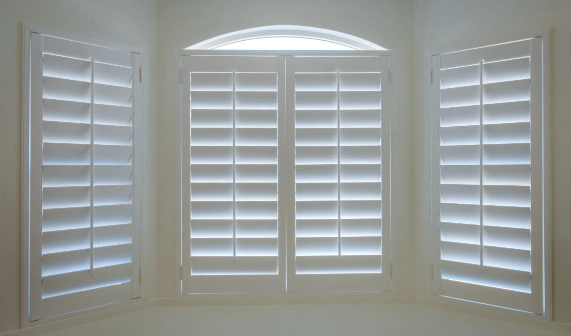 no arch standard tilt 2 panels plantation shutters