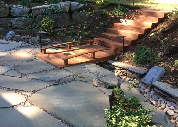 Ipe bridge and stairs