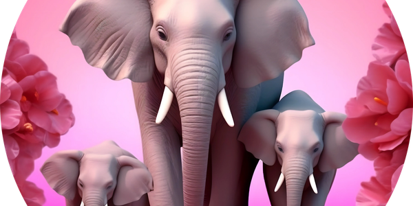 Elephant w babies