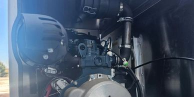 Kubota Diesel Engine Powering Eco-Harvesters LLC SM301. SM-301 Eco-Harvester.