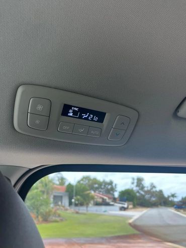 Display of air-con inside PA Transfers Perth's car
