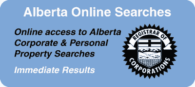 Corporate and personal property searches in Alberta