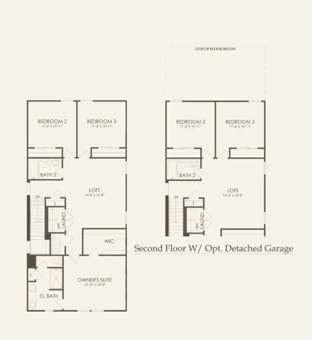 Second Floor of the Haddock Floor Plan by Pulte Homes at The Grow Orlando