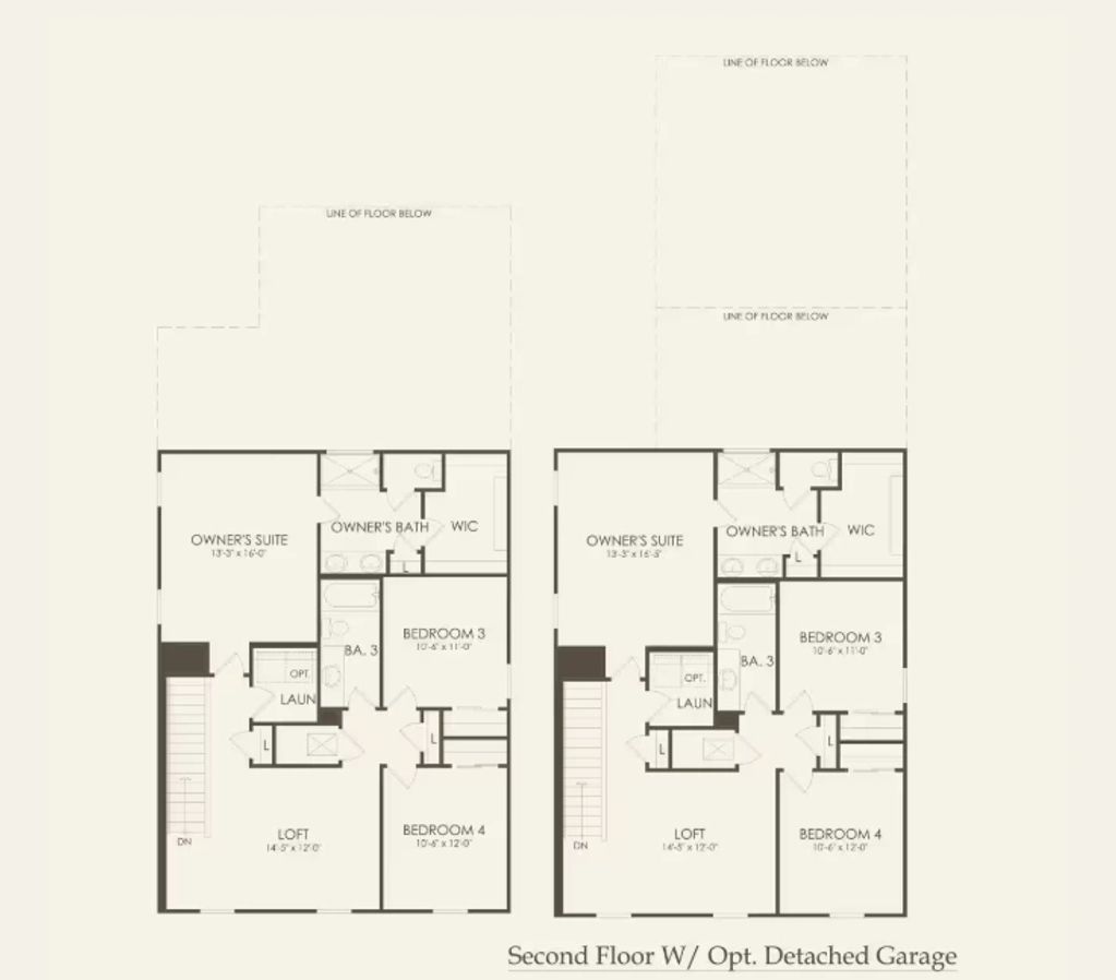 Second Floor with options - Mabel floor plan by Pulte Homes at The Grow Orlando