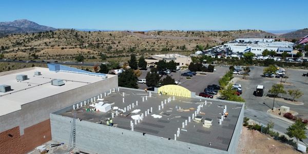 New Construction Commercial Roofing BUR, TPO, Built up Roofing Prescott Arizona