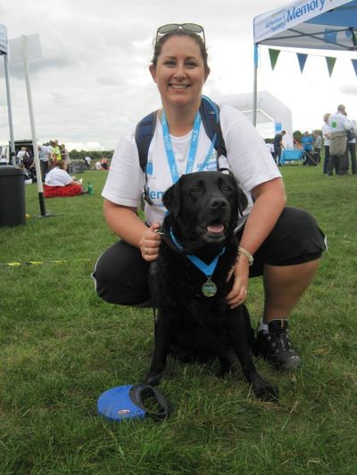 Cinders & I after having completed a 10km Charity Walk for the Alzheimer's Sociey