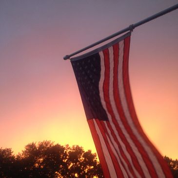 American Flag, Home, Sunset, Memorial, Veterans, Citizens, Honor, Patriotism, USA, American Workers 