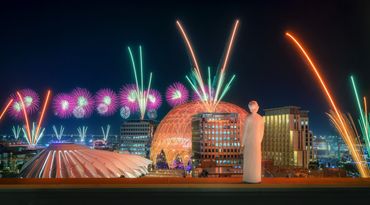 expo2020 dubai fireworks show expo city fine art cityscape by ahmad alnaji