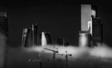 abu dhabi fog photo by ahmad alnaji professional architecture photographer based in dubai