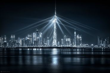 burj khalifa dubai laser show by ahmad alnaji professional architecture photographer based in dubai