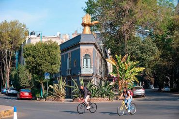 A colorful corner in La Condesa Roma Mexico City