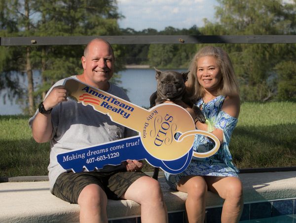 Happy clients, lakefront property