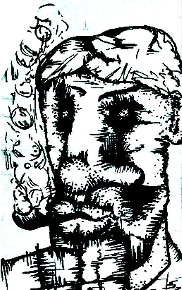 Distinguished pipe smoker.