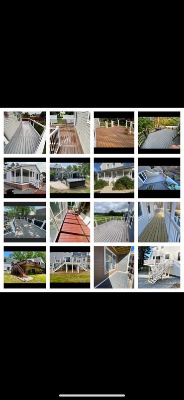 Deck builders
Deck construction
Outdoor decking
Custom deck design
Deck materials (pressure-treated lumber, cedar, composite decking, PVC)
Deck add-ons (railings, pergolas, lighting)
Deck cost