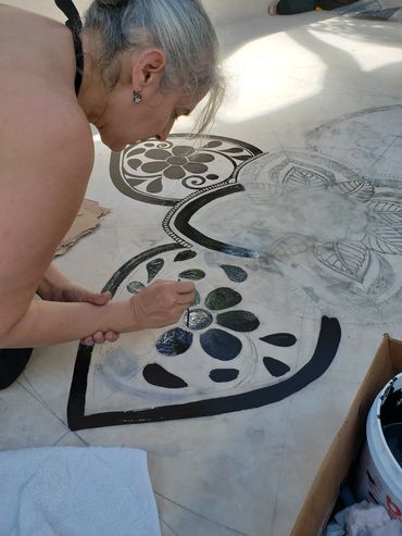 Tulum, Mexico 2021. Commissioned piece for the bottom of a pool.