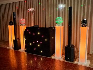 Gold Wedding DJ Party DJ set up