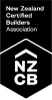 New Zealand Certified Builders Association logo in black and white.