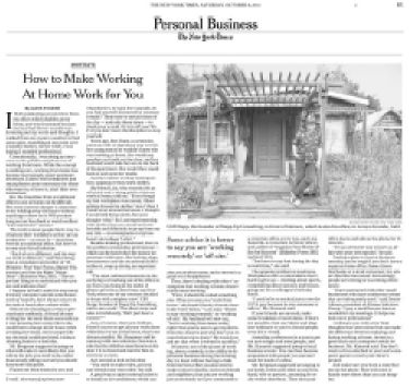 Saturday New York Times Business Section featuring Cliff Stepp