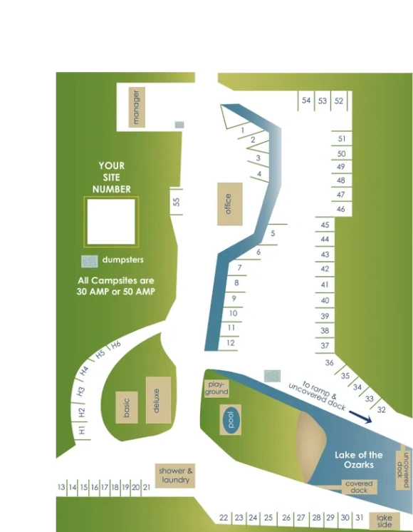Campground site map