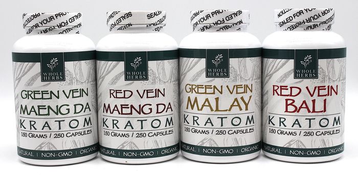 Kratom Caps 500ct whole Herbs Maeng Da Malay Bali Borneo indi
