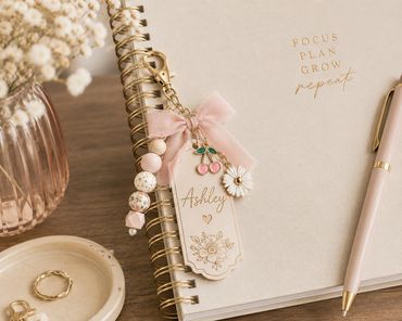 Personalized journal charm