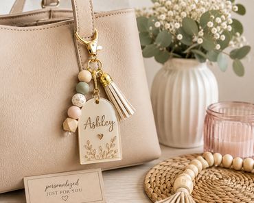 Personalized purse bag charm