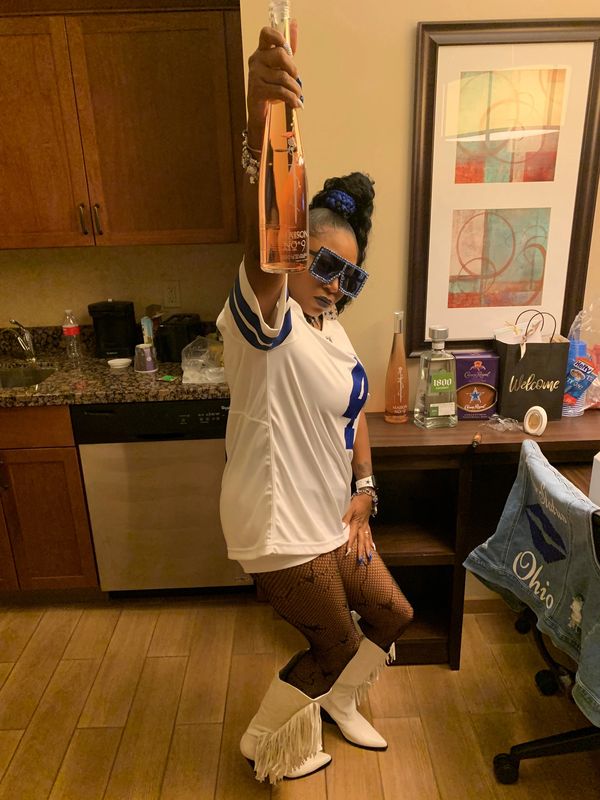 LadyVice celebrating her first performance at the 2020/2021 Hall of Fame White Party in Canton,Ohio