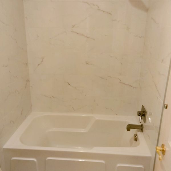 After picture of complete tile removal and re installation shower job.