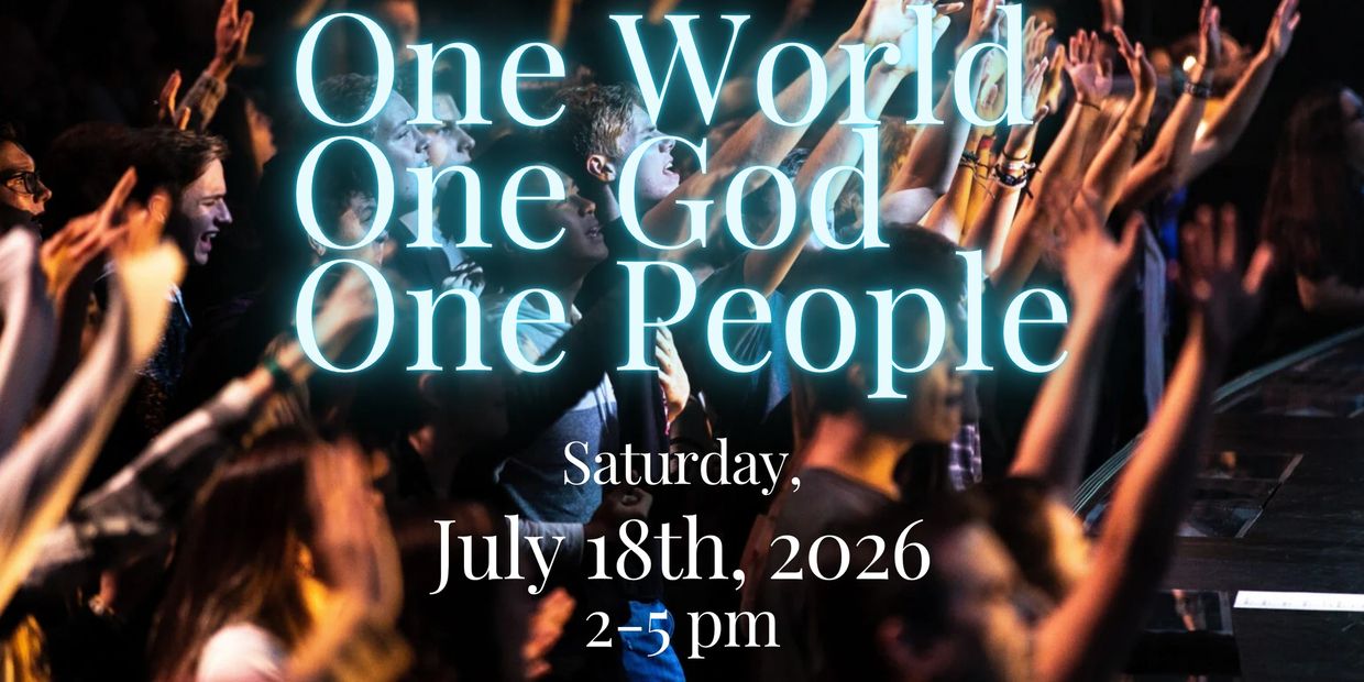 One World, one god, one people of kids praising the Lord