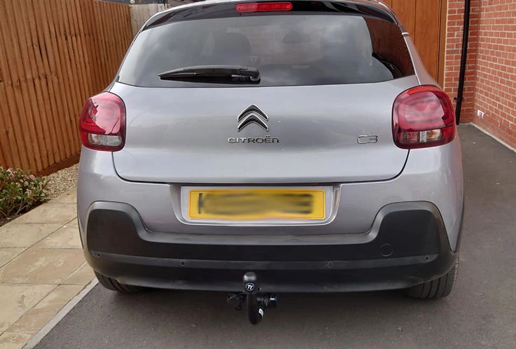 Grey Citroen C3 fitted with a detachable Tow-Trust Tow Bar