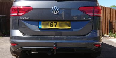 VW touran with a Witter fixed swan neck towbar and 7Pin electrics fitted in wellingborough