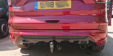 Ford Kuga ST with a Towtrust fixed swan neck towbar fitted in market harborough
