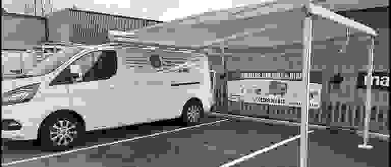 Go-Tows Ford Transit Custom with awning