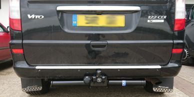Mercedes Vito with a Towtrust fixed towbar fitted in Market Harborough